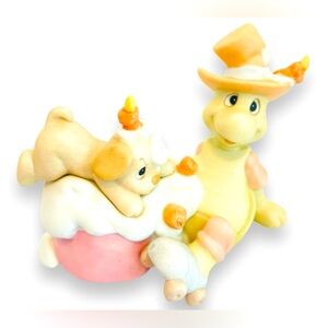 Figurine Precious Moments Slide Into The Celebration Turtle and puppy figure